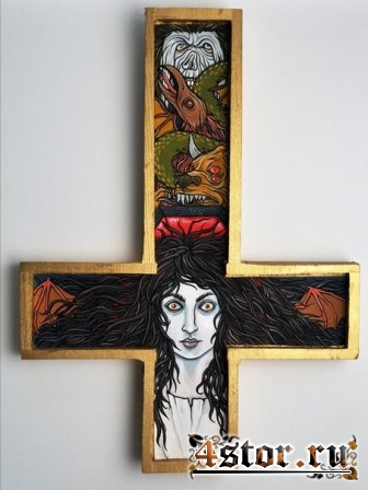 Украсили сатанинский крест мистикой
