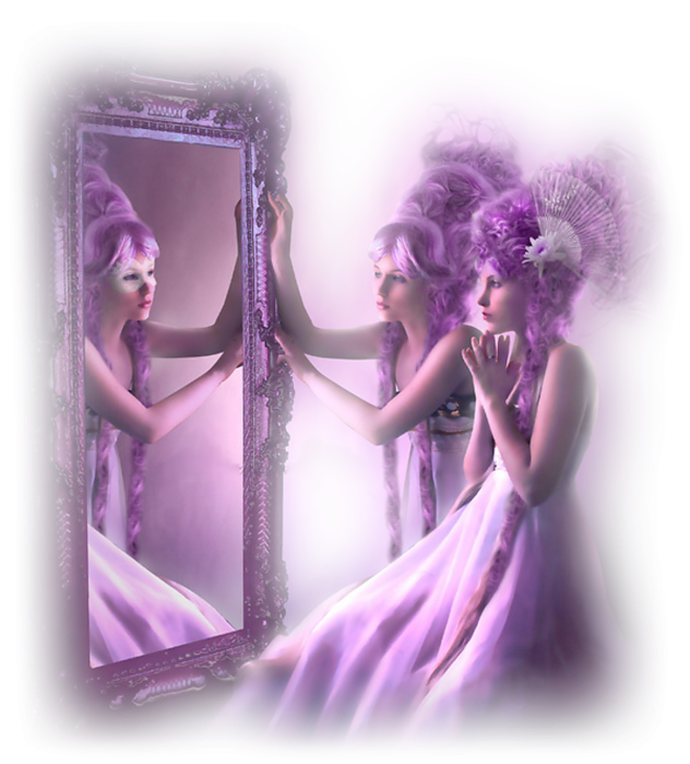 Девочка в зеркале. Отражение в зеркале арт. Отражение в зеркале арт фэнтези. Девушка в зеркале фиолетовое.